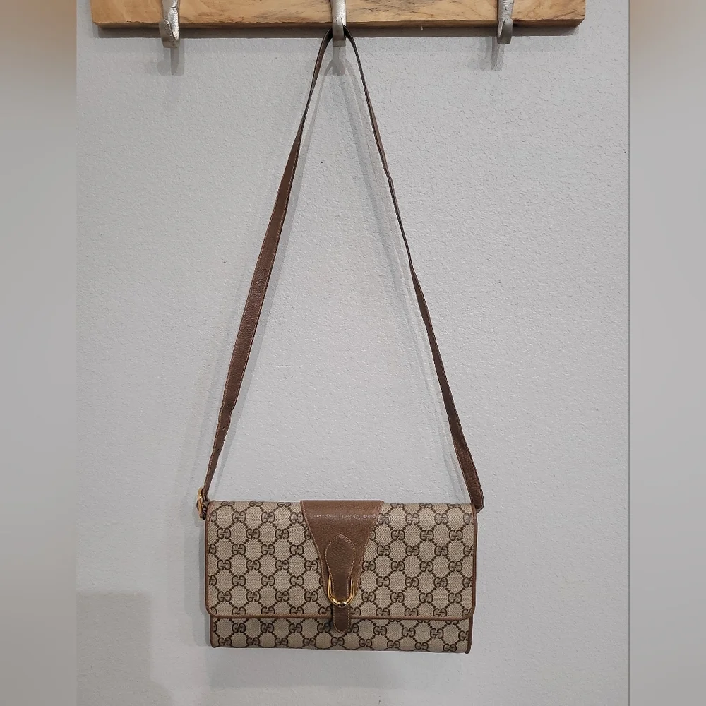 GUCCI Crosbody Bag, Clutch, Two Ways, Vintage, Prestige Condition - Picture 14 of 16